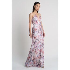Jenny Yoo Nova Bridesmaid Floral Satin Size 12